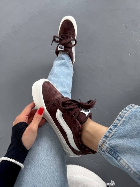 Vans Knu Skool Brown White Vans-02-36 фото