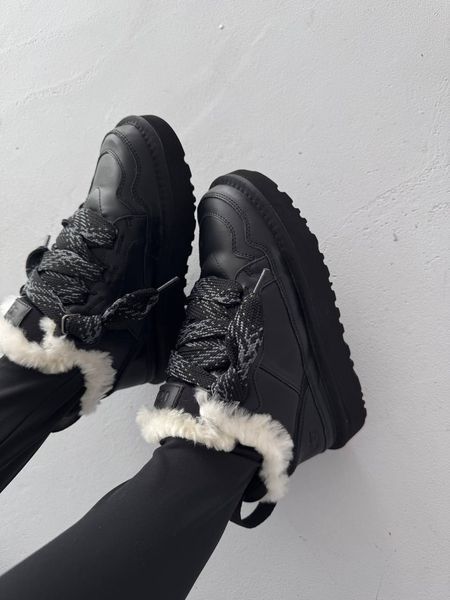 UGG Lowmel Sneaker Black Leather Low-09-36 фото