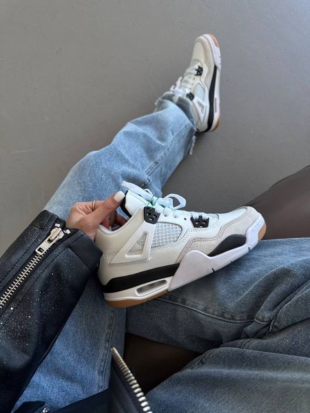 Nike Air Jordan 4 White Black Jordan-17-36 фото