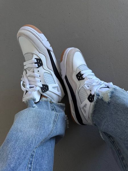 Nike Air Jordan 4 White Black Jordan-17-36 фото