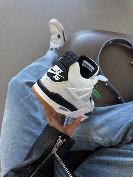 Nike Air Jordan 4 White Black Jordan-17-36 фото