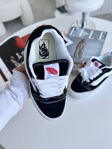 Vans Knu Skool Platform Black White Vans-05-36 фото
