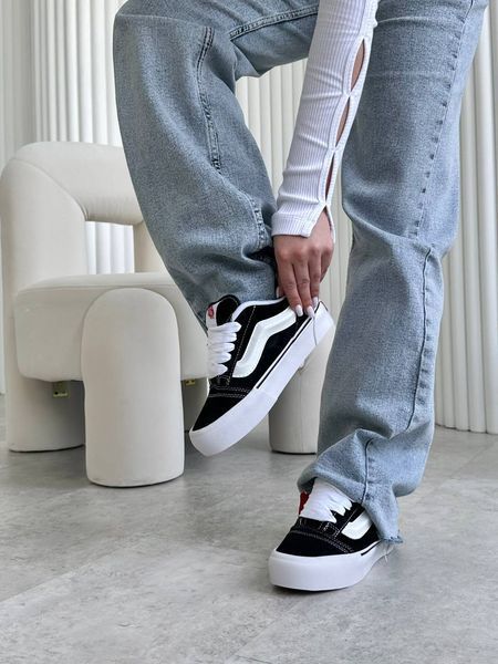 Vans Knu Skool Platform Black White Vans-05-36 фото