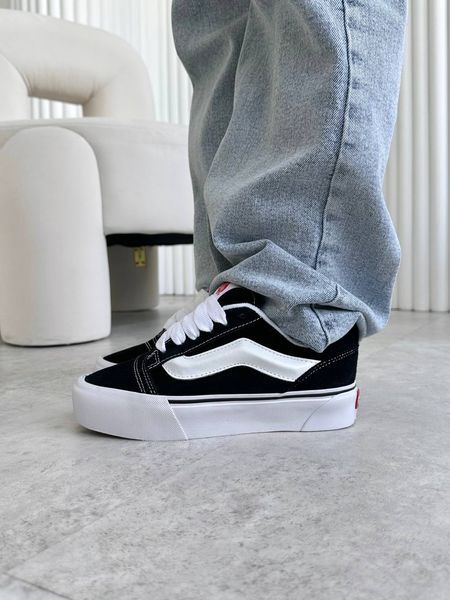 Vans Knu Skool Platform Black White Vans-05-36 фото