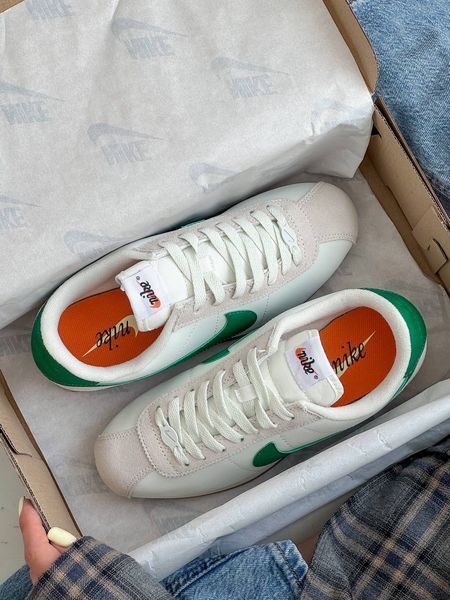 Nike Cortez White Green Cortez-11-36 фото