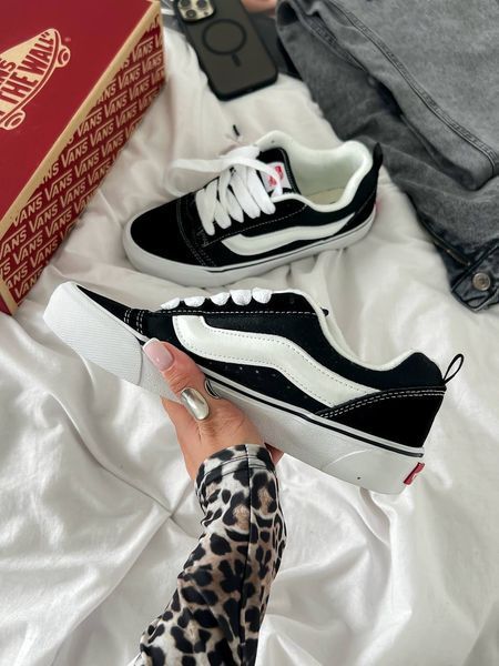 Vans Knu Skool Black White Vans-01-36 фото