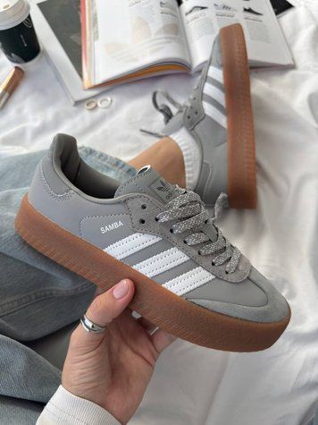 Adidas Samba Platform White Grey Samba-09-36 фото