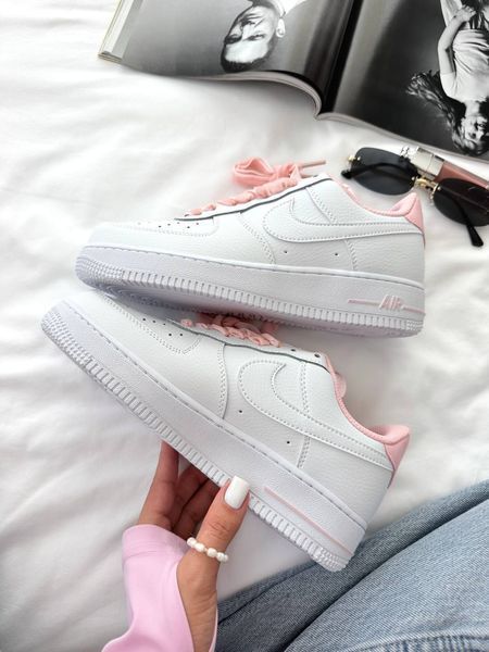 Nike Air Force 1 White Pink Force-14-36 фото