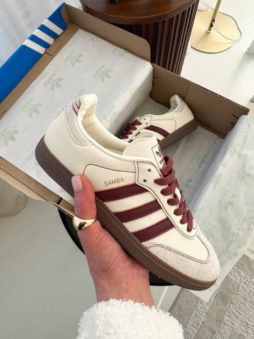 Adidas Samba Beige Maroon Samba-19-36 фото