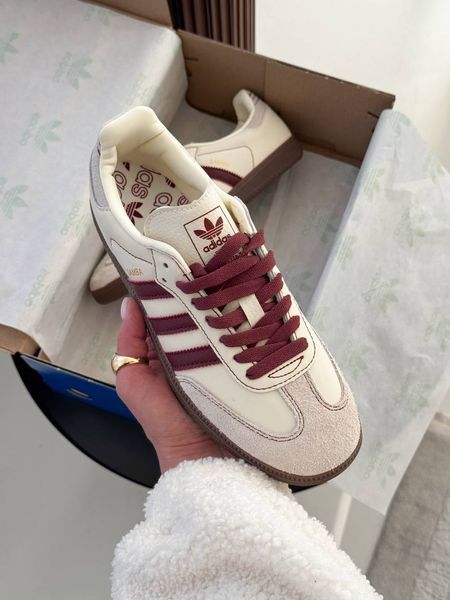 Adidas Samba Beige Maroon Samba-19-36 фото