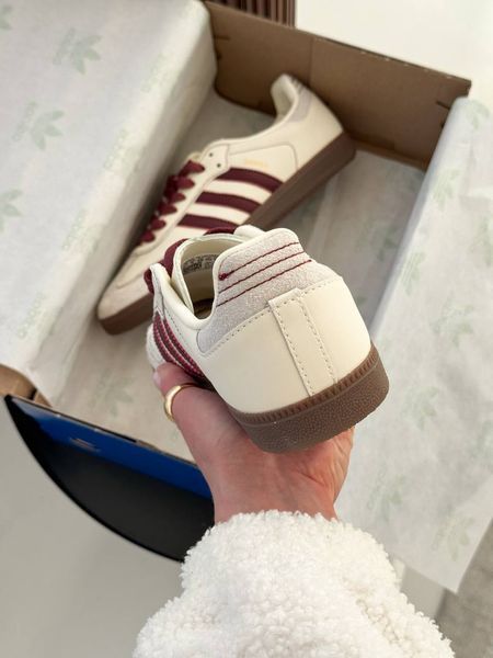 Adidas Samba Beige Maroon Samba-19-36 фото